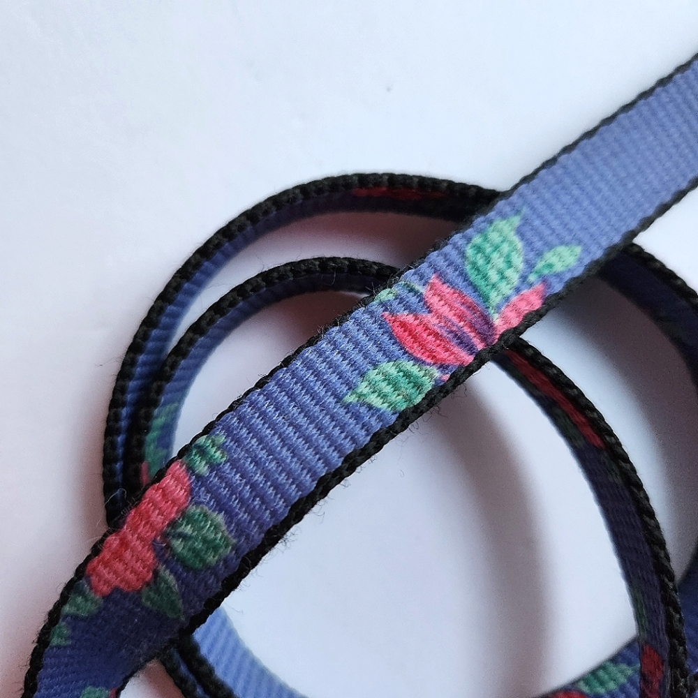Blue Floral Leash - 3 Feet